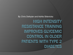High Intensity Resistance Training Improves Glycemic Control in