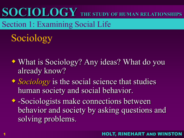 Sociology