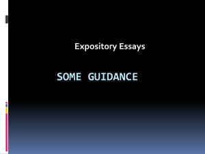 guidance and examples for essay writing
