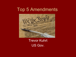 Top 5 Amendments - tkuhrtgovernment11