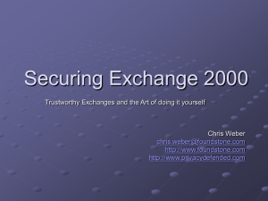 Exchange 2000 Security