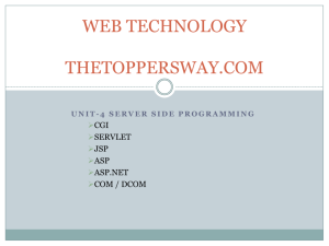 Servlet - The Toppers Way