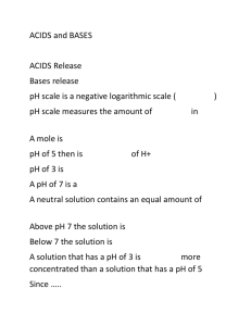 acids-Bases pH scale etc.