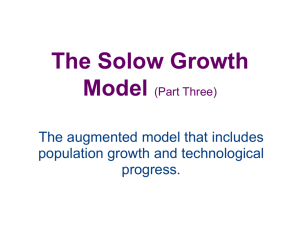 The Solow Growth Model - The Economics Network