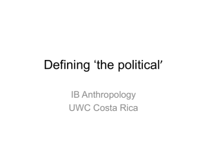 Defining 'the political'