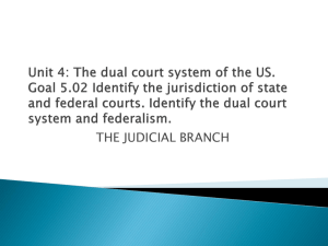 Goal 5.02 Identify the jurisdiction of state and federal