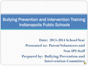 Bully Awareness - Indianapolis Public Schools