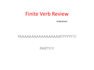 Review Presentation 2: Verbs