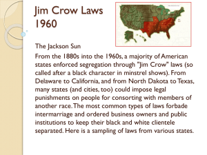 Jim Crow Laws - Westerville City Schools