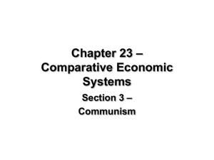 Chapter 23 – Comparative Economic Systems
