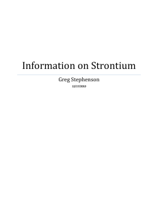 Strontium Chemestry Paper - GHS-Advanced-Chemistry-2011