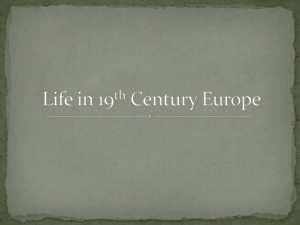 Life in 19th Century Europe