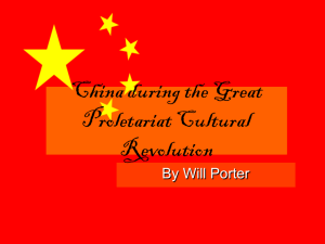 China During the Great Proletariat Cultural Revolution