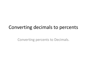 Converting decimals to percents