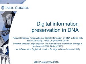 Digital Information preservation on DNA