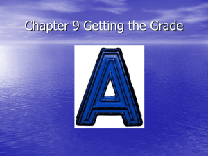 Chapter 9 Getting the Grade