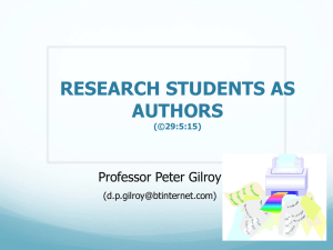Research students as authors