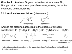 Reactions of Amines