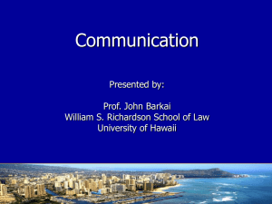 Communication PPT - University of Hawaii