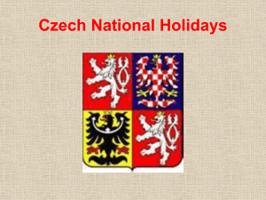 Czech National Holidays JANUARY 1