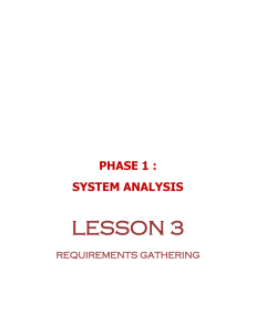 3.1 overview of requirements gathering