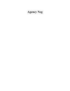 Agency Neg - Open Evidence Project