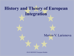 Lecture 6. Transformation of the European Community
