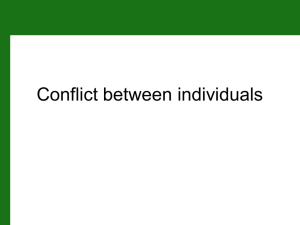 Conflict between individuals