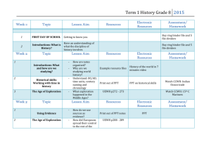 Draft 2 Grade 8 History Planning Term