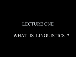 WHAT IS LANGUAGE ?