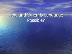 Ottenheimer 08-How and When is Language Possible