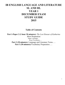 Study Guide- December Exam 2015-SL-HL