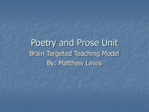 Poetry Unit - Brain