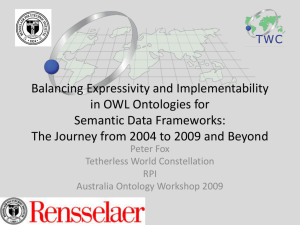 Balancing Expressivity and Implementability in OWL Ontologies for