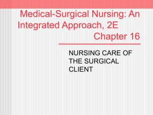 Medical-Surgical Nursing: An Integrated Approach, 2E Chapter 16