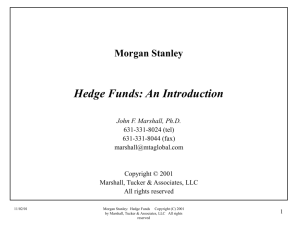 Hedge Funds - NYU Stern School of Business