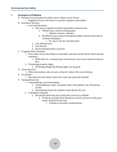 Environmental Law A Outline