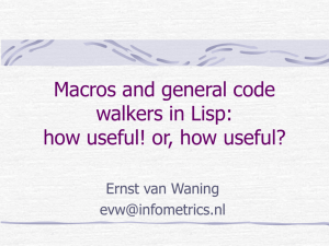 Macros in Common Lisp