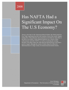 Has NAFTA Had a Significant Impact On The U.S Economy?