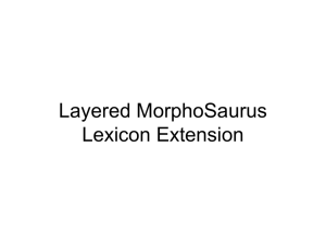 Morphosaurus Lexicon Redesign