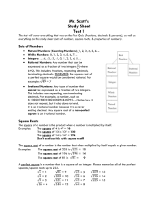 Math 7A - 11 - Review Sheet Test 1