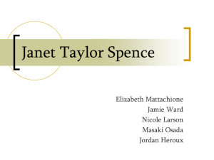 Janet Taylor Spence - University of Tulsa