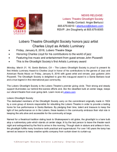 NEWS RELEASE: Lobero Theatre Ghostlight Society Media Contact