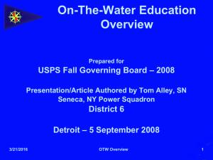 On-The-Water Education Overview
