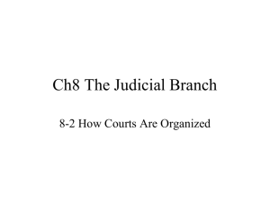 Ch8 The Judicial Branch