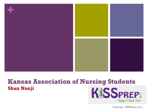 Pharm/Path Drills Shan Nanji - Kansas Association of Nursing