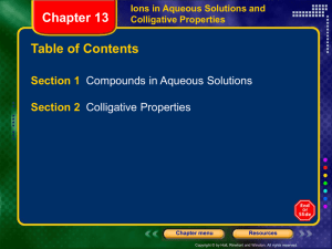 Chapter 13 - Colligative Properties