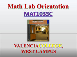 Math Open Lab - Valencia College
