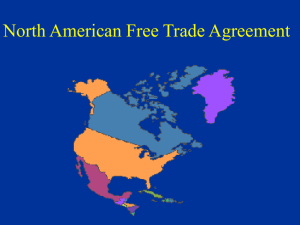 North American free Trade Agreement ( NAFTA )