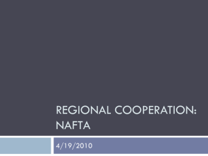 Regional Cooperation: NAFTA